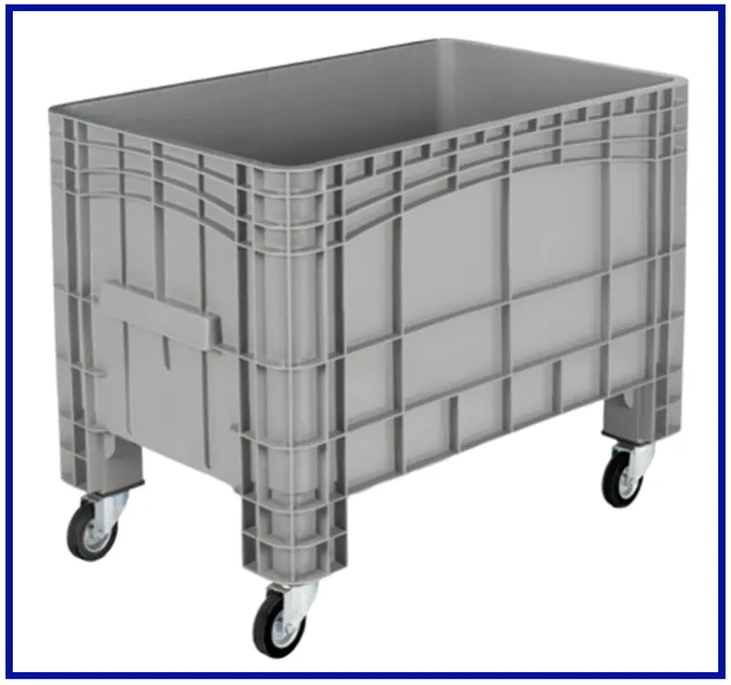 636x1017x790 mm Plastik Konteyner-Tekerlekli | SM-4000 T
